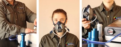 wearing an incorrectly fitted respirator